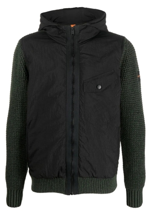 BOSS hooded contrast-panel jacket - Black