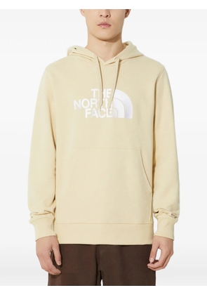 The North Face logo-embroidered drawstring hoodie - Neutrals