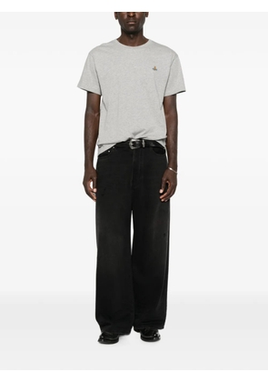 Vivienne Westwood Orb-embroidered T-shirt - Grey