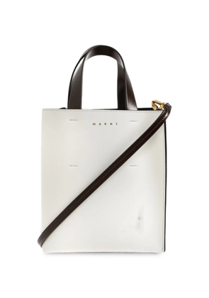 Marni Museo Mini leather tote bag - White