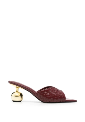 JW Pei Ellie braided sphere-heel sandals - Red