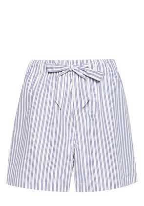 TEKLA striped poplin pyjama shorts - Blue