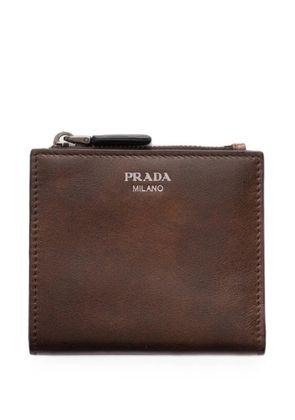 Prada small leather wallet - Brown