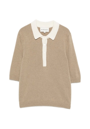BOMPARD two-tone cashmere polo top - Neutrals