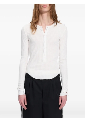 Ann Demeulemeester pointelle T-shirt - White