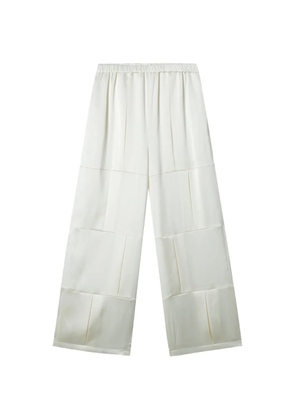Enföld patchwork-design palazzo pants - White