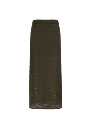 Herno open-knit maxi skirt - Green