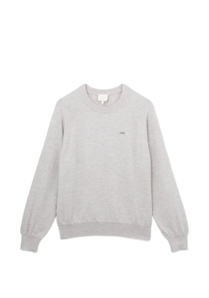 A.P.C. logo-print raglan-sleeve sweater - Grey