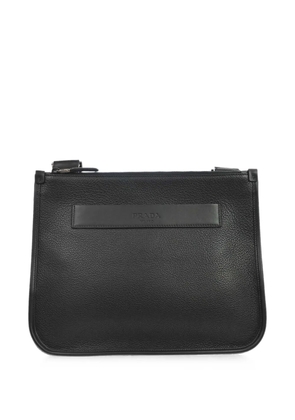 Prada Pre-Owned 2010-2020s Enamel Triangle shoulder bag - Black