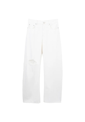 Helmut Lang distressed bootcut jeans - White
