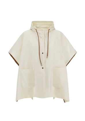 Herno hooded poncho - Neutrals