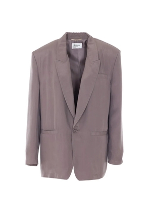 Saint Laurent peak-lapel silk blazer - Grey