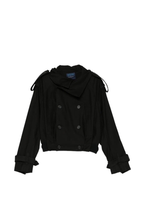Yohji Yamamoto double-breasted cropped jacket - Black