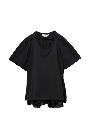 Comme Des Garçons cutout pleated T-shirt - Black