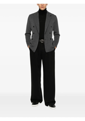 Lardini double-breasted knitted blazer - Grey