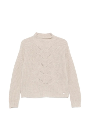 Herno pointelle-knit ribbed-trim sweater - Neutrals
