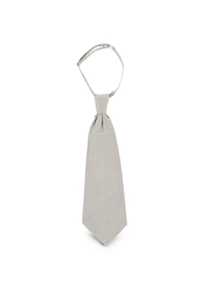 Corneliani textured silk pointed-tip tie - Grey