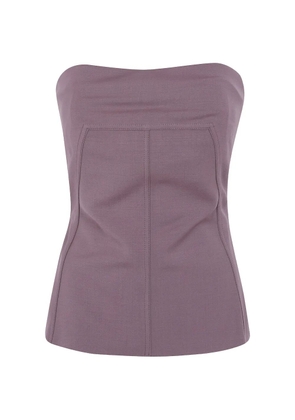 Rick Owens exposed-seam strapless top - Purple