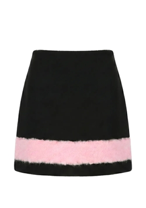 MSGM faux-fur trim mini skirt - Black