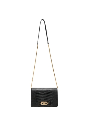 Elisabetta Franchi lizard-effect chain-strap cross body bag - Black