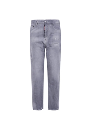 DSQUARED2 distressed wide-leg jeans - Grey