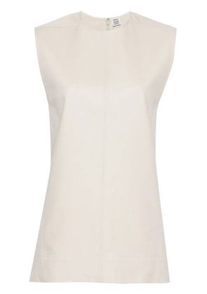 TOTEME sleeveless seam-detailed top - Neutrals