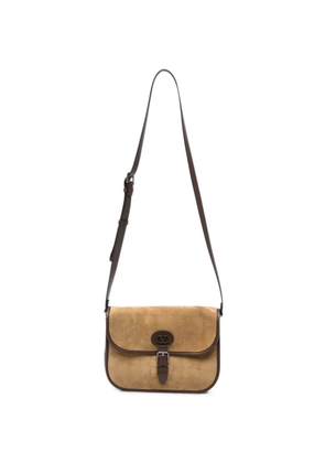 Valentino Garavani Antibes buckle-fastening suede shoulder bag - Brown