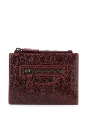 Balenciaga Le City bifold wallet in berry red