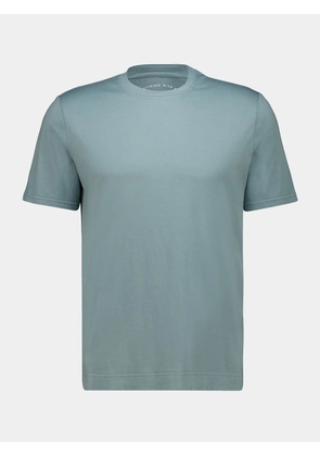 Fedeli knitted cotton T-shirt - Green
