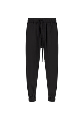 Thom Krom low-crotch drawstring track pants - Black