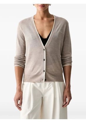 Karl Lagerfeld merino cardigan - Neutrals
