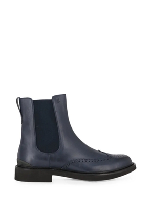 Tod's brogue-detail Chelsea boots - Blue