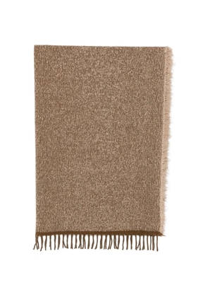 Uma Wang fringed bouclé scarf - Brown
