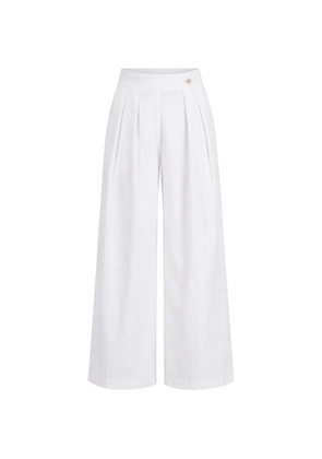 SABLYN Brooke pleated wide-leg trousers - White
