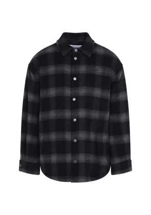Off-White check-pattern wool jacket - Black