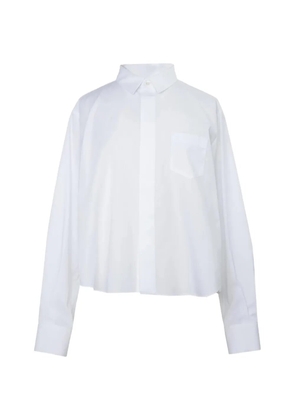 sacai panelled cropped shirt - White