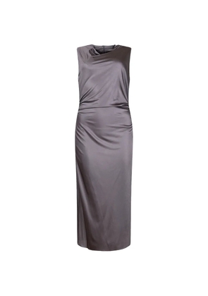 PINKO sleeveless gathered midi dress - Grey