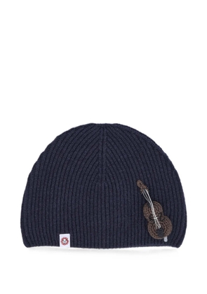 Charles Jeffrey Loverboy ribbed violin-patch beanie hat - Blue