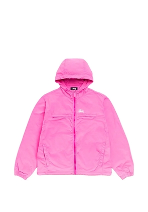 Stüssy logo-embroidered lightweight jacket - Pink