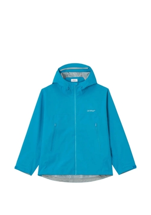 Off-White Arrows-print hooded sports jacket - Blue