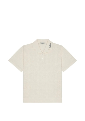 Malbon Golf Resort crochet-knit polo shirt - Neutrals
