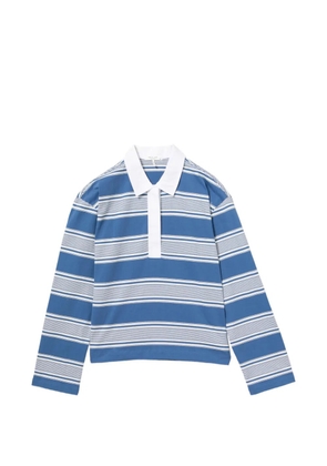 rag & bone striped long-sleeve polo shirt - Blue