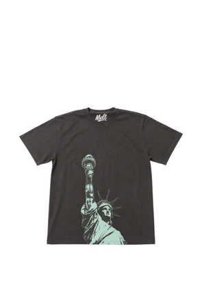Melt graphic-print cotton T-shirt - Black