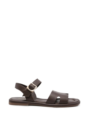 SERGIO MORETTI FIRENZE buckle-fastening leather sandals - Brown