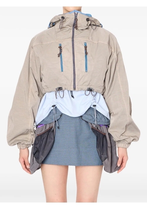Kolor hooded zip jacket - Neutrals