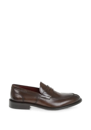 Corneliani penny-slot leather loafers - Brown