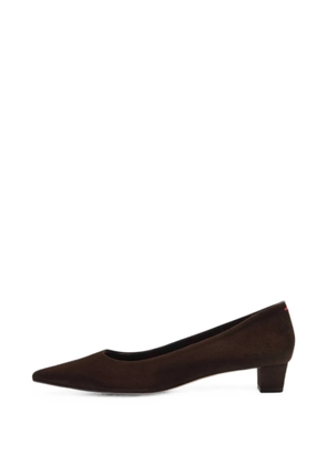 Aeyde Judi pointed-toe suede pumps - Brown