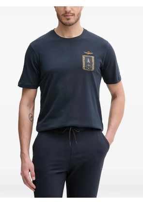 Aeronautica Militare logo-print T-shirt - Blue