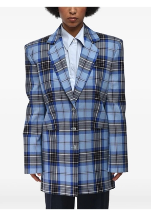 Off-White Tomboy tartan blazer - Blue