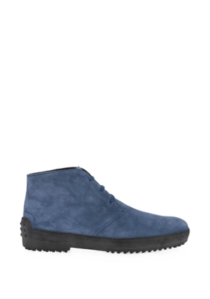 Tod's lace-up suede ankle desert boots - Blue
